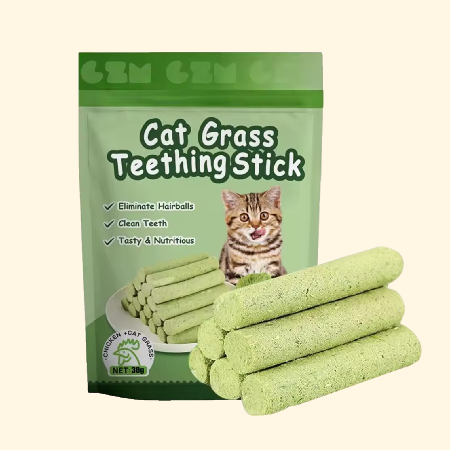 Cat Grass Teething Sticks