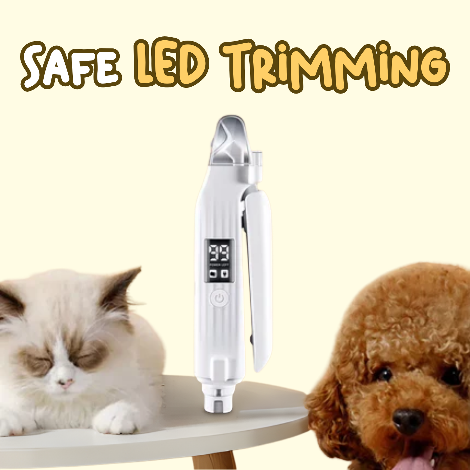 2 in 1 Pet LED nail trimmer