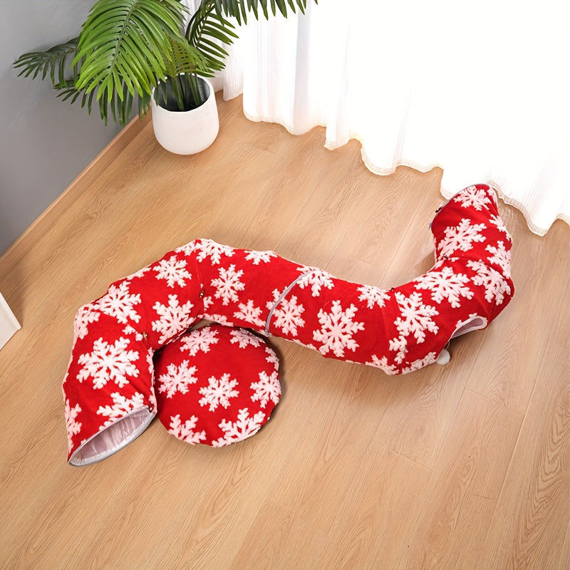 Christmas Cat Tunnel Bed